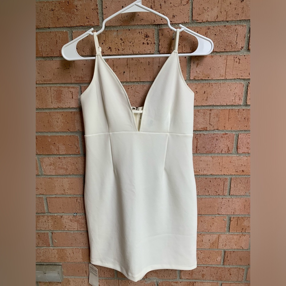 Abercrombie & Fitch White Ivory Mini Dress Graduation Sorority Size Small S
